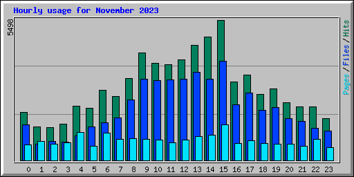 Hourly usage for November 2023