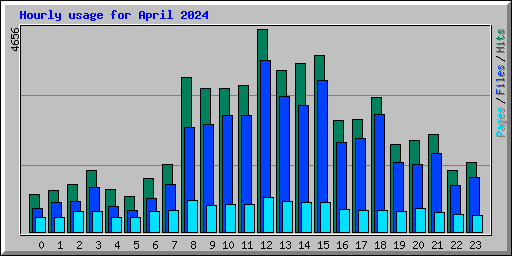 Hourly usage for April 2024