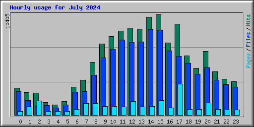 Hourly usage for July 2024