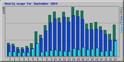 Hourly usage for September 2024