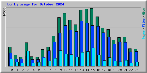 Hourly usage for October 2024