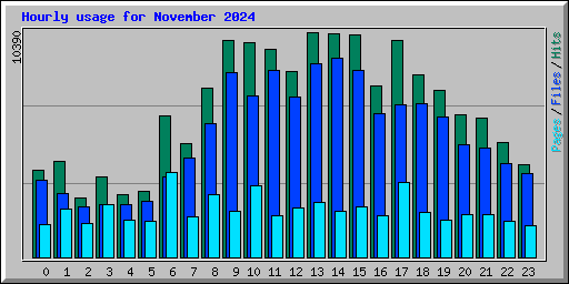 Hourly usage for November 2024