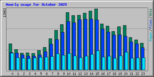 Hourly usage for October 2025