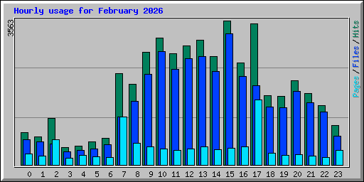 Hourly usage for February 2026