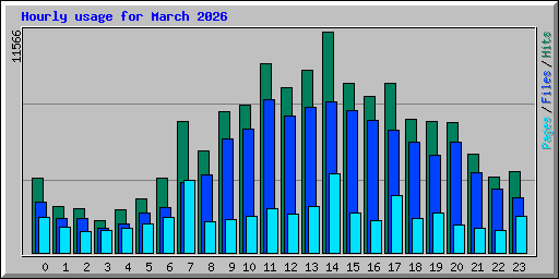 Hourly usage for March 2026