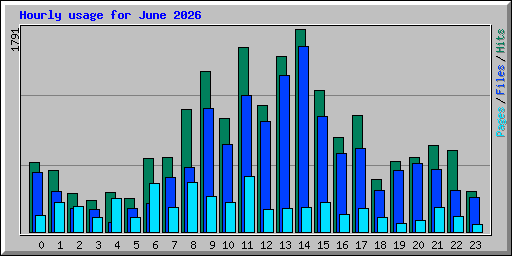 Hourly usage for June 2026